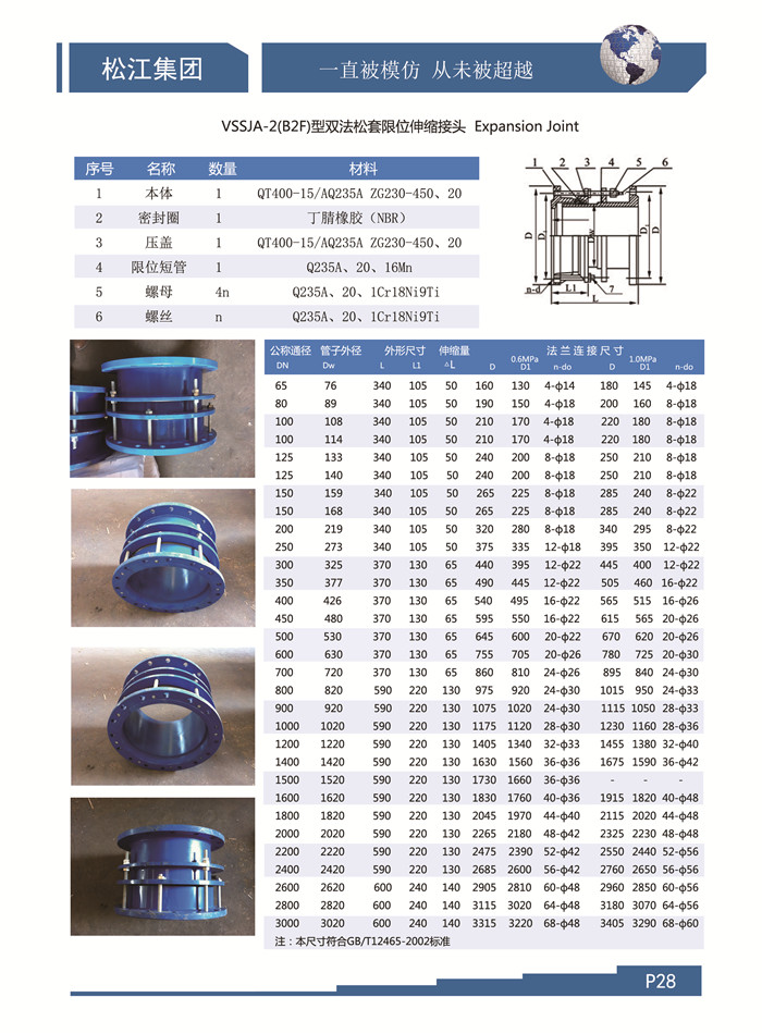 雙法蘭松套限位伸縮接頭有哪些技術(shù)要求？